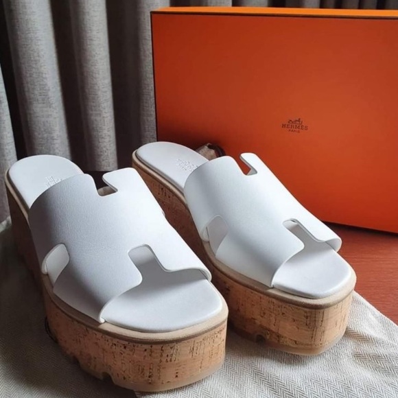 Hermes Eze Sandal white 38 - Picture 3 of 7